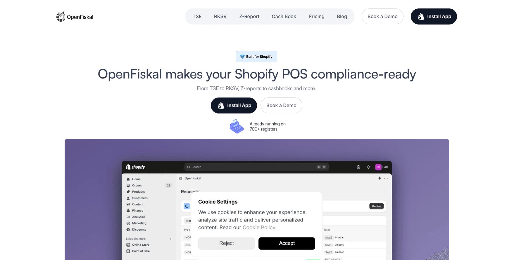 Open Fiskal homepage screenshot